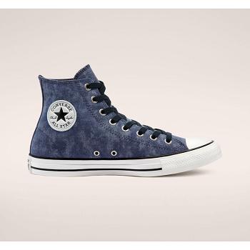 Scarpe Converse Chuck Taylor All Star Washed Canvas - Sneakers Uomo Blu Marino, Italia IT 989A